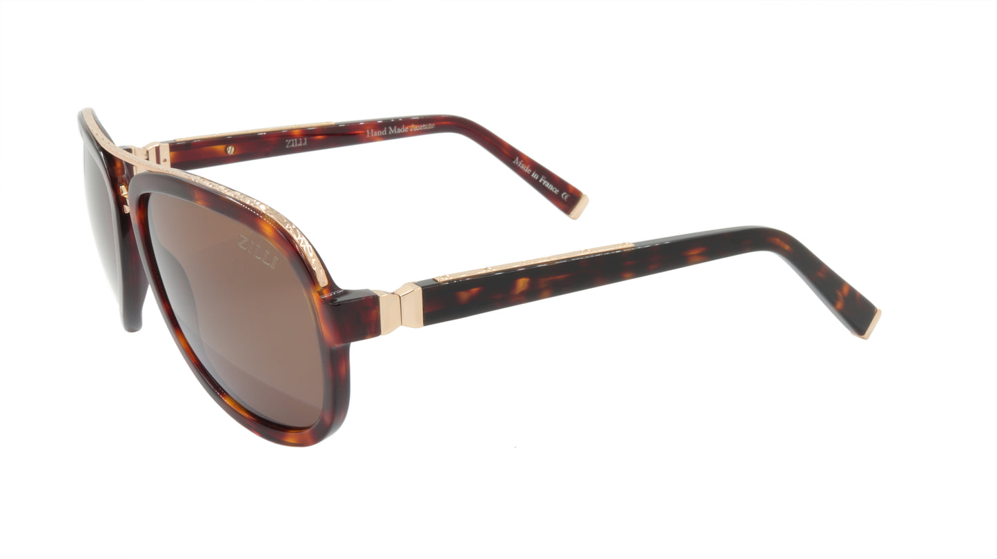 ZILLI Sunglasses Titanium Acetate Polarized France Handmade ZI 65003 C02