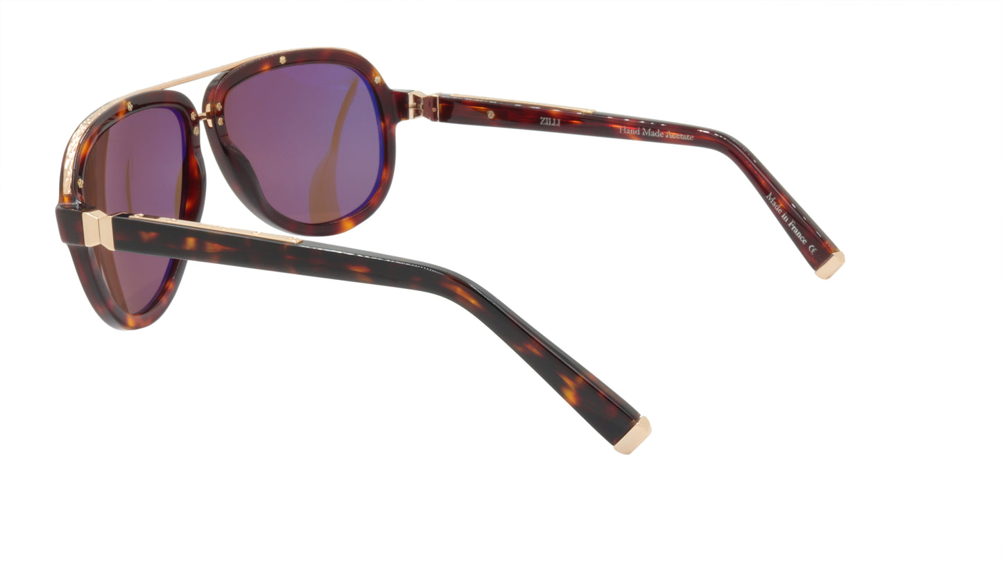 ZILLI Sunglasses Titanium Acetate Polarized France Handmade ZI 65003 C02