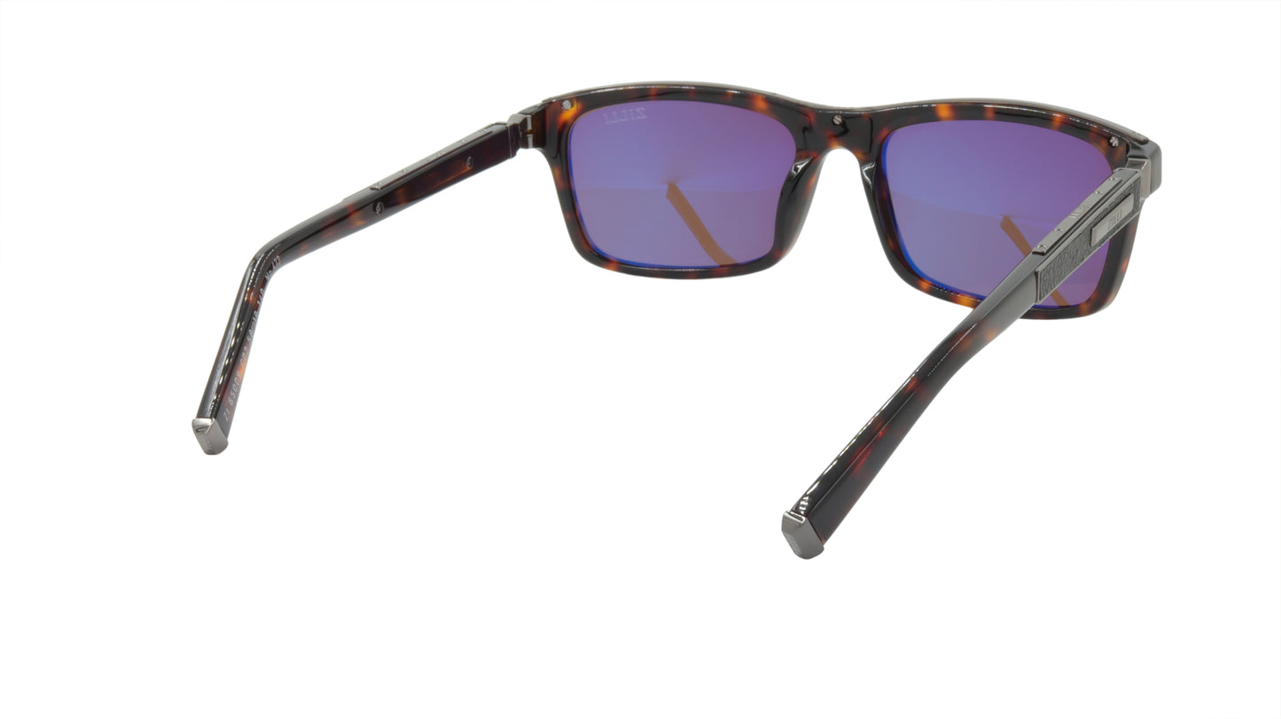 ZILLI Sunglasses Titanium Acetate Leather Polarized France Handmade ZI 65009 C02