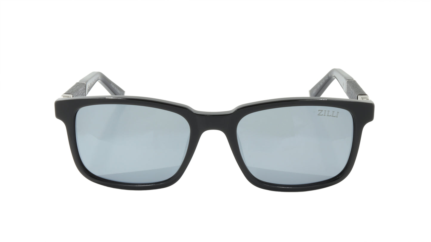 ZILLI Sunglasses Titanium Acetate Leather Polarized France Handmade ZI 65011 C04