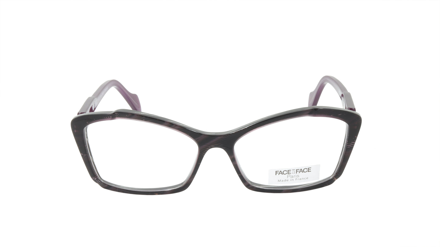 Face A Face Eyewear in Lace Purple and Cable Horn Cateye Shape