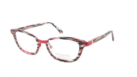 Face A Face Eyeglasses Frame IMANE 1 Col. 982M Acetate Metal Matte Cherry Red