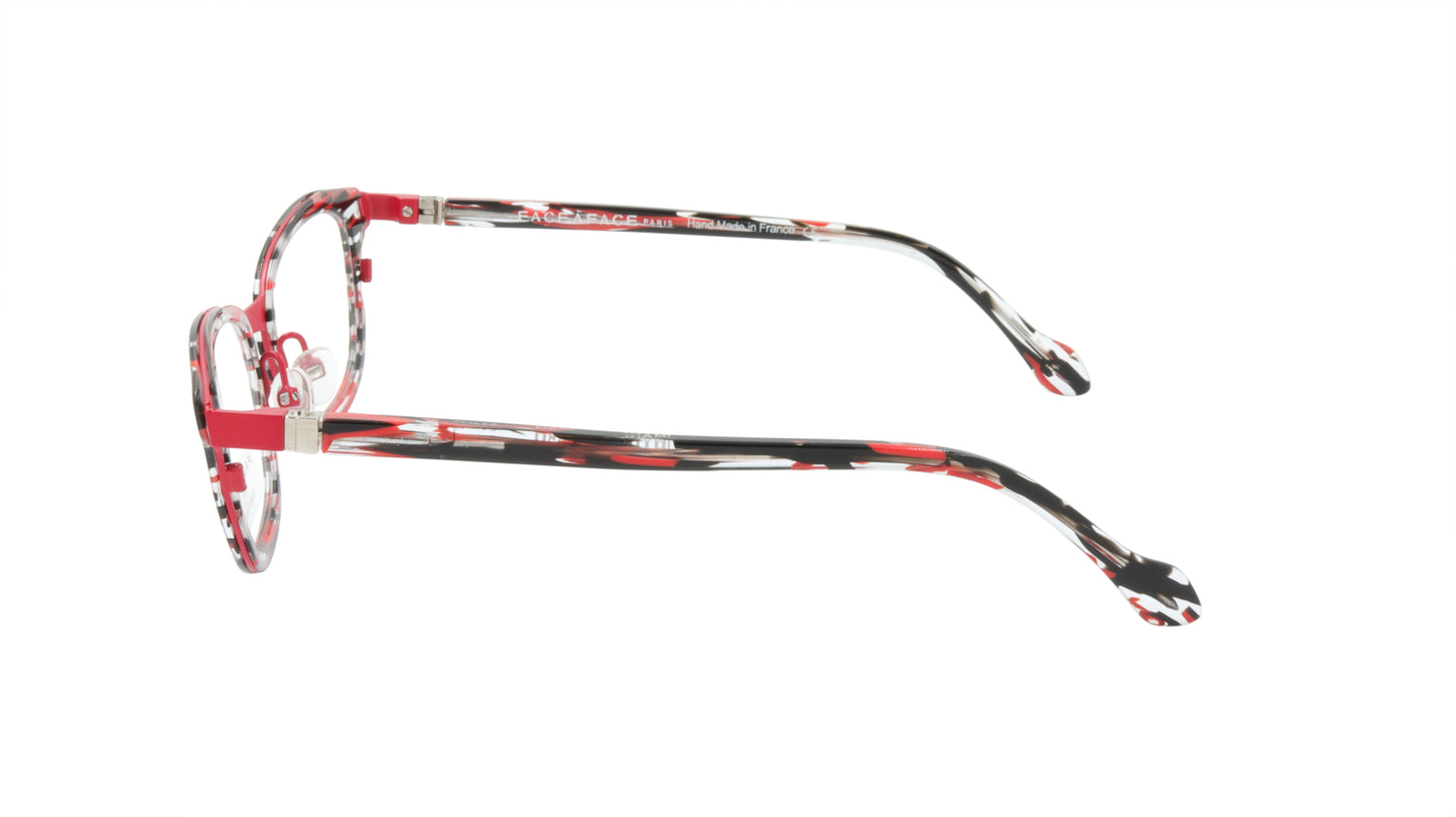 Face A Face Eyeglasses Frame IMANE 1 Col. 982M Acetate Metal Matte Cherry Red