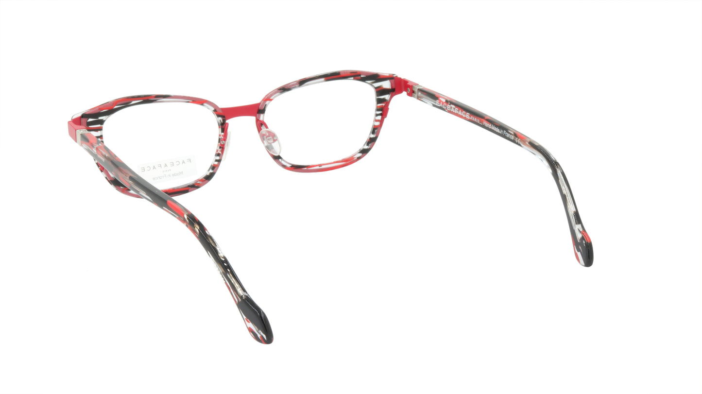 Face A Face Eyeglasses Frame IMANE 1 Col. 982M Acetate Metal Matte Cherry Red
