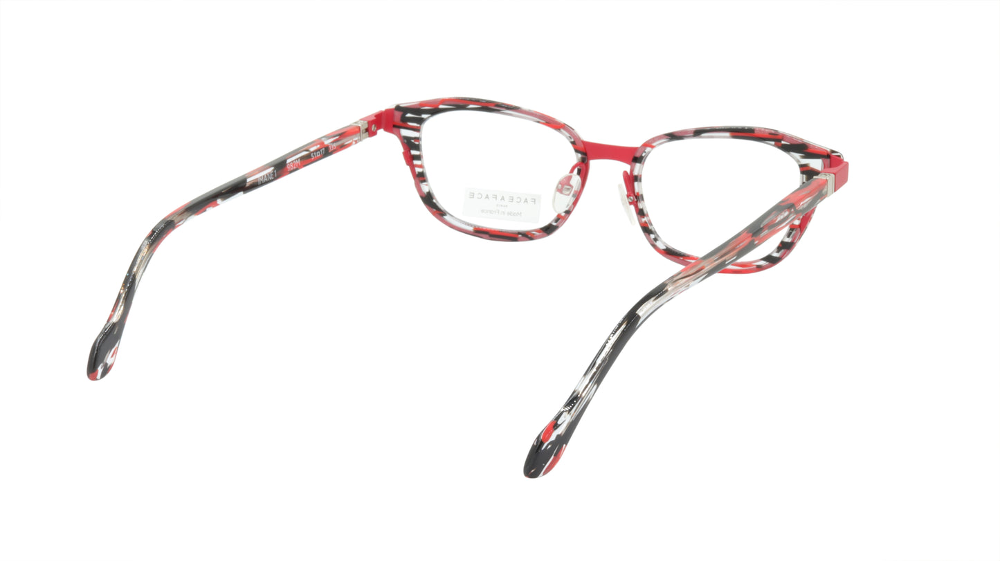 Face A Face Eyeglasses Frame IMANE 1 Col. 982M Acetate Metal Matte Cherry Red