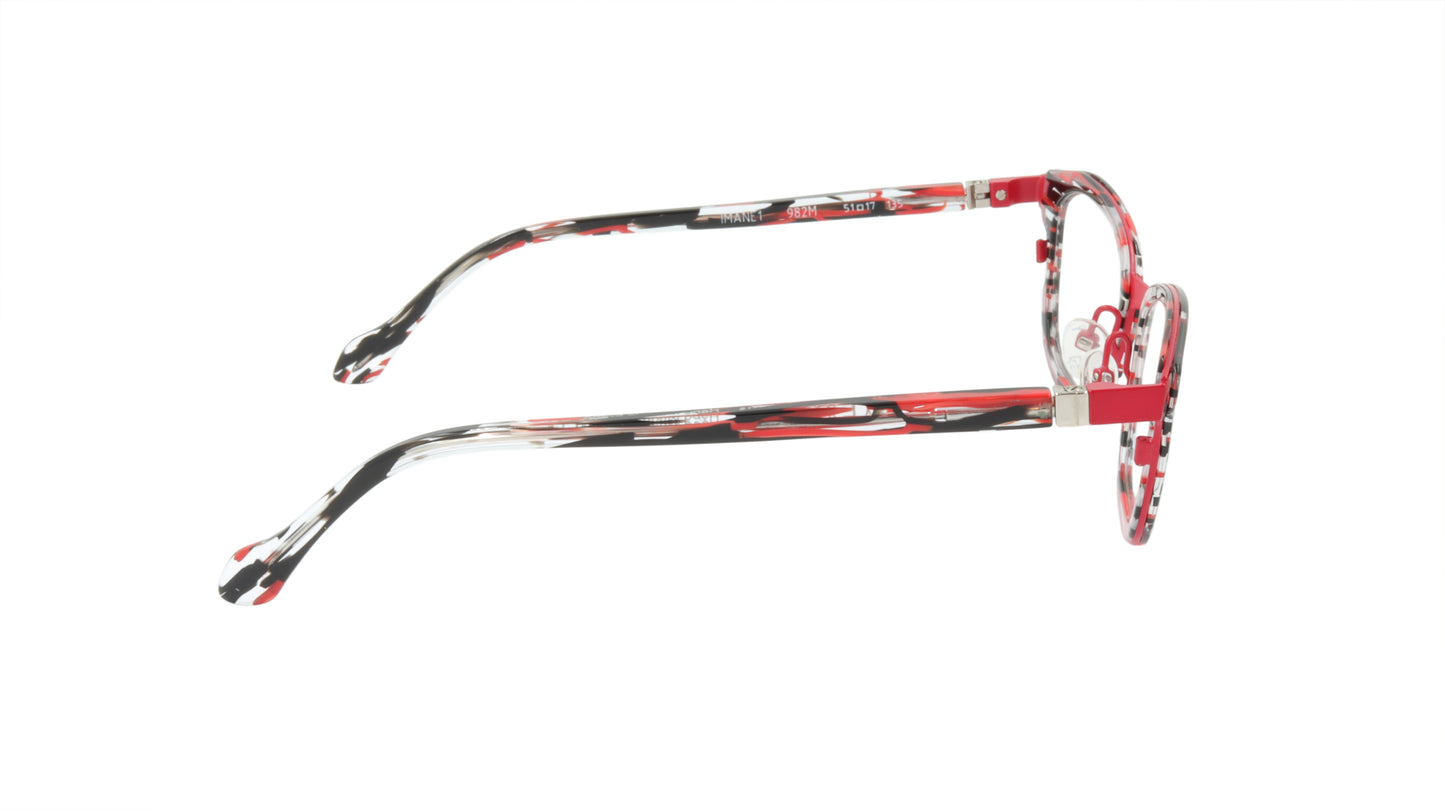 Face A Face Eyeglasses Frame IMANE 1 Col. 982M Acetate Metal Matte Cherry Red