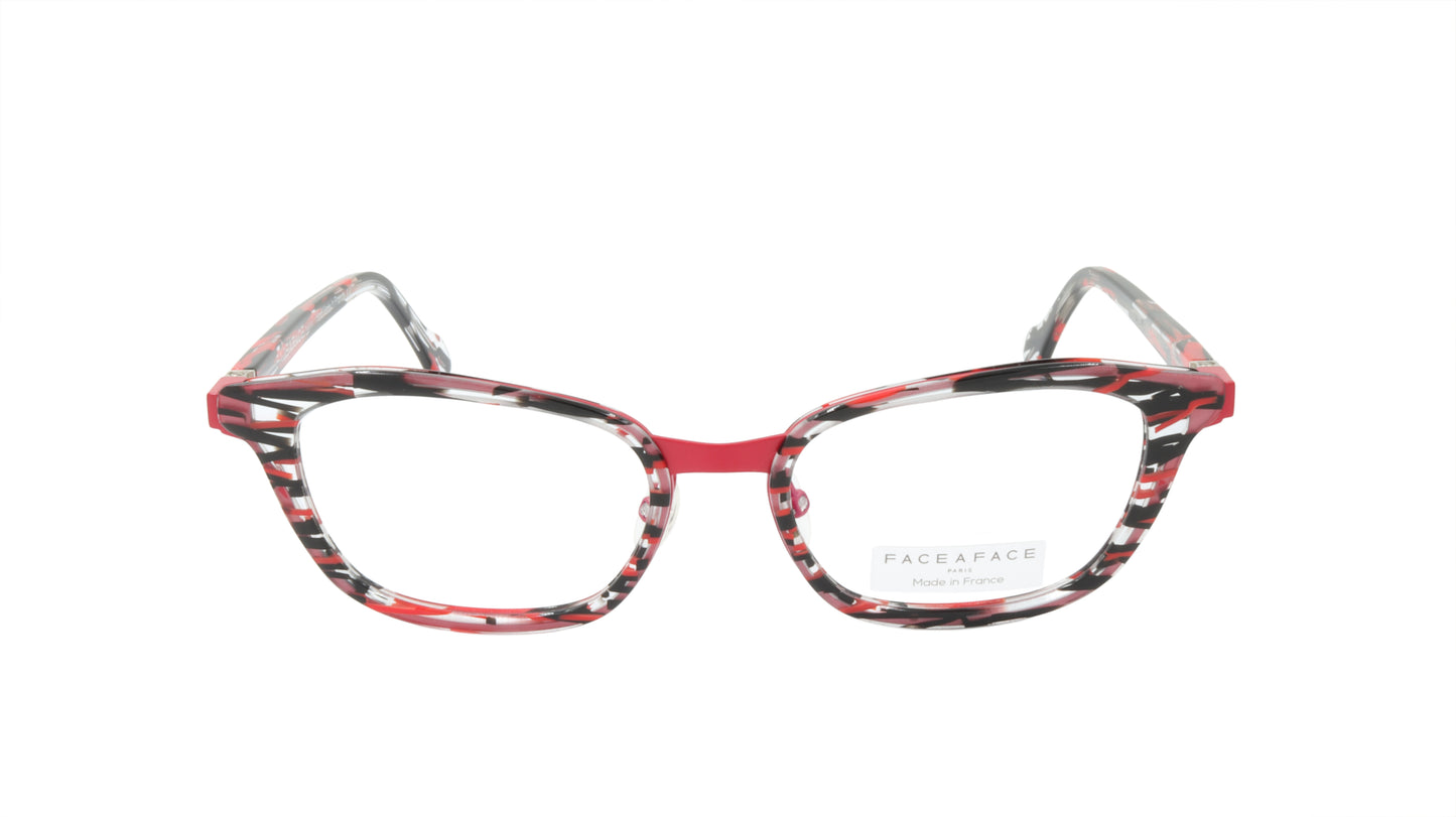 Face A Face Eyeglasses Frame IMANE 1 Col. 982M Acetate Metal Matte Cherry Red