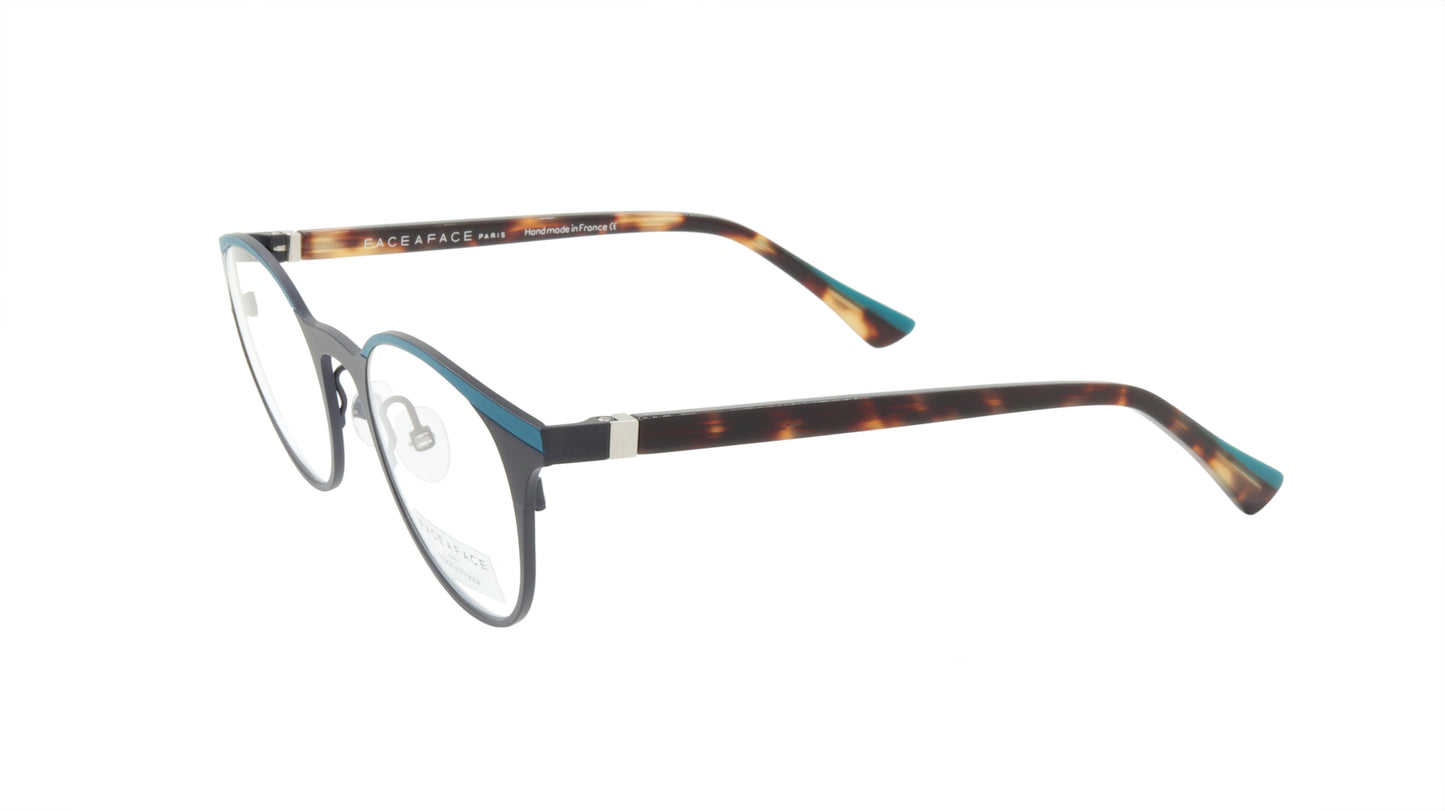 Face A Face Eyeglasses Frame EMMIE 2 Col. 9722 Acetate Metal Duck Blue Violet