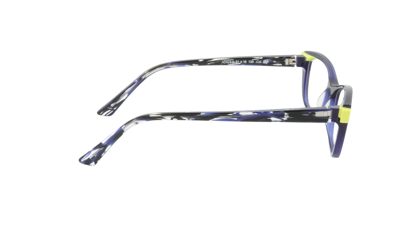 Face A Face Rectangle Eyeglasses in Contemporary Purple Acetate