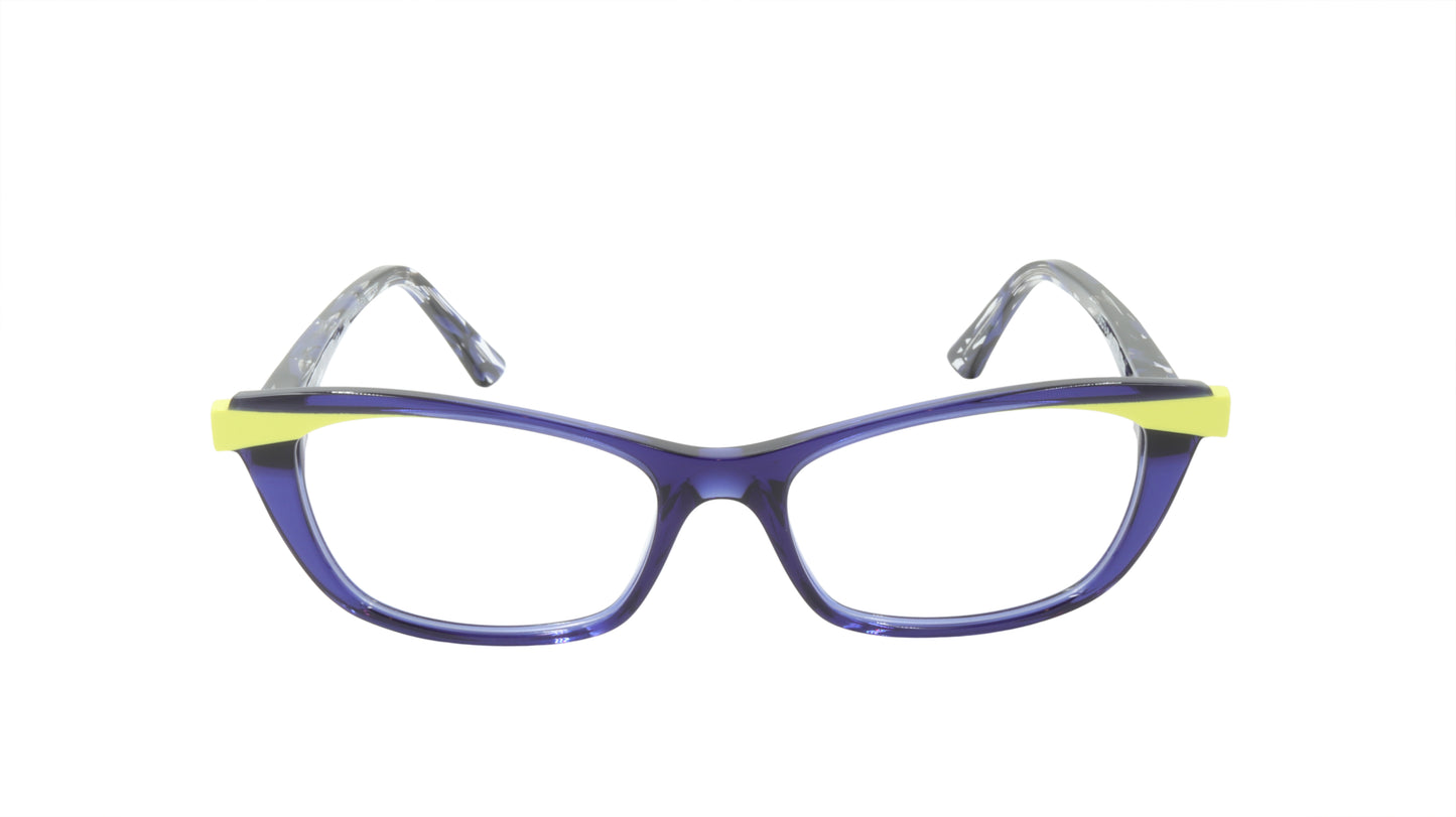 Face A Face Rectangle Eyeglasses in Contemporary Purple Acetate