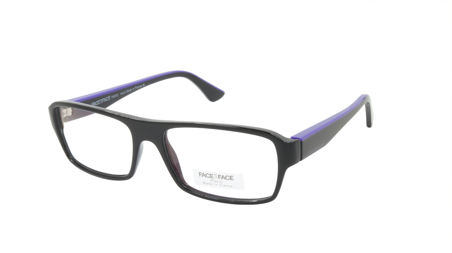 Face A Face Eyeglasses Frame SOLAL 3 Col. 100 Acetate Black Majorell Blue