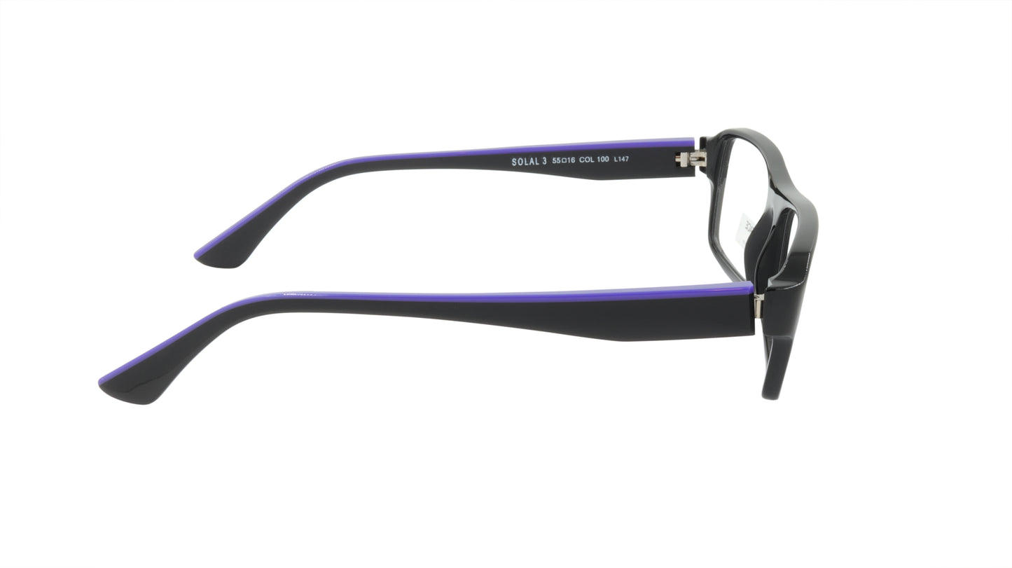 Face A Face Eyeglasses Frame SOLAL 3 Col. 100 Acetate Black Majorell Blue