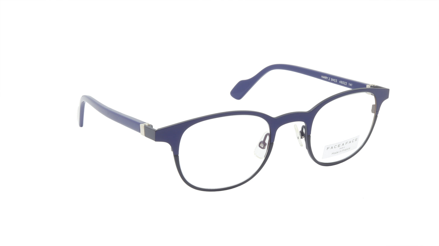 Face A Face Eyeglasses Frame HARRY 2 Col. 9403 Acetate Metal Matte Blue Jazz Blu