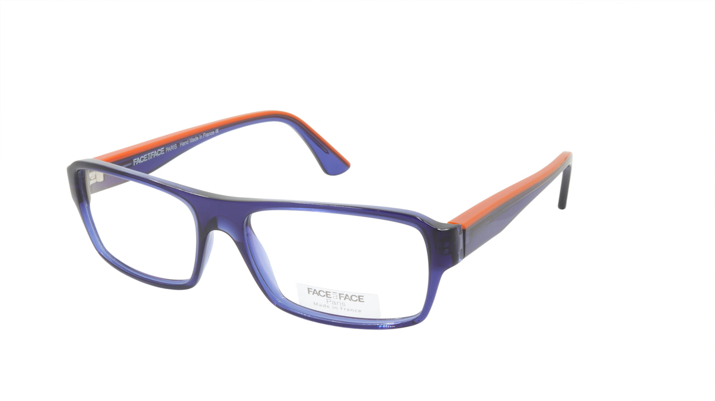 Face A Face Eyeglasses Frame SOLAL 3 Col. 008 Acetate Ink Blue Bright Orange