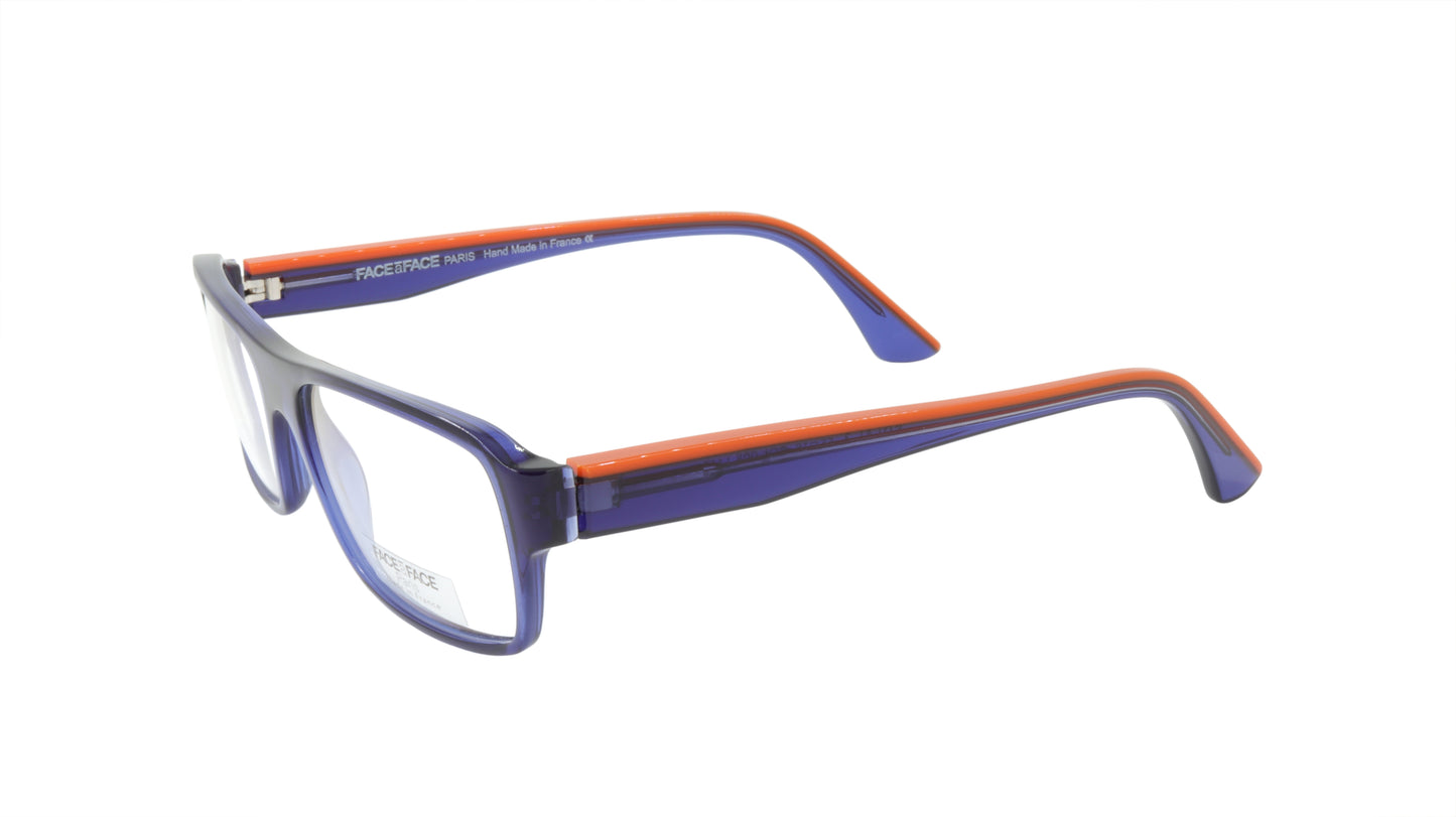 Face A Face Eyeglasses Frame SOLAL 3 Col. 008 Acetate Ink Blue Bright Orange