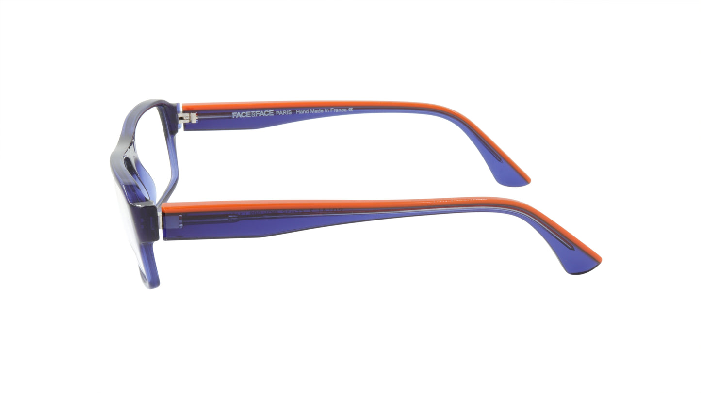 Face A Face Eyeglasses Frame SOLAL 3 Col. 008 Acetate Ink Blue Bright Orange
