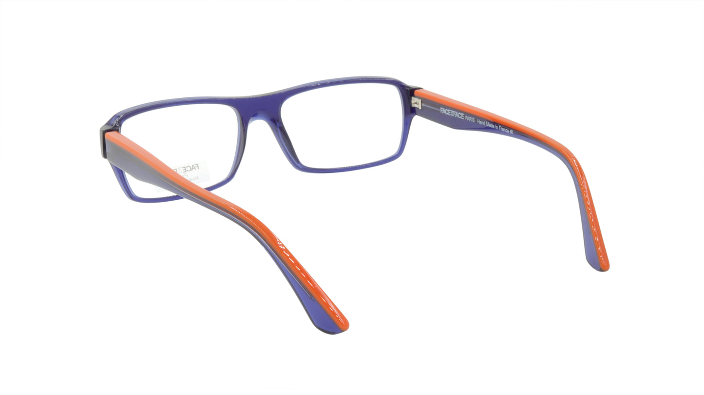 Face A Face Eyeglasses Frame SOLAL 3 Col. 008 Acetate Ink Blue Bright Orange