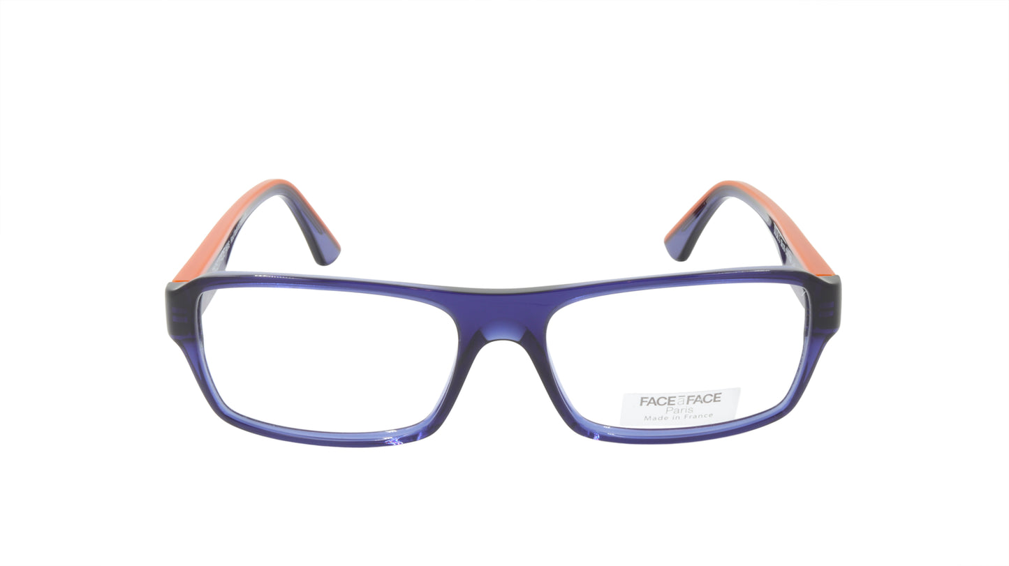 Face A Face Eyeglasses Frame SOLAL 3 Col. 008 Acetate Ink Blue Bright Orange