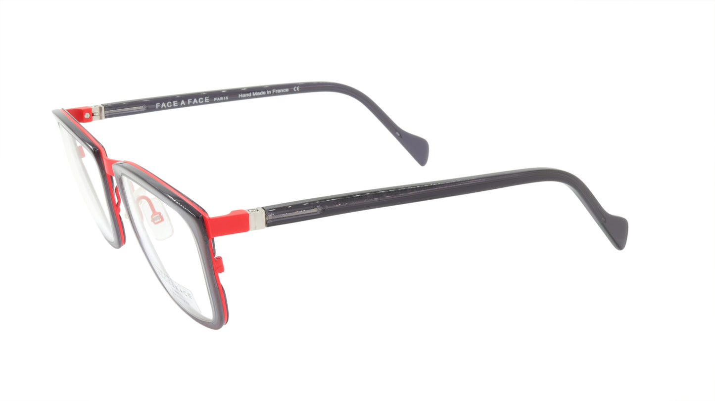 Face A Face Eyeglasses Frame VIGGO 2 Col. 9280 Acetate Metal Marr Red Dark Viole