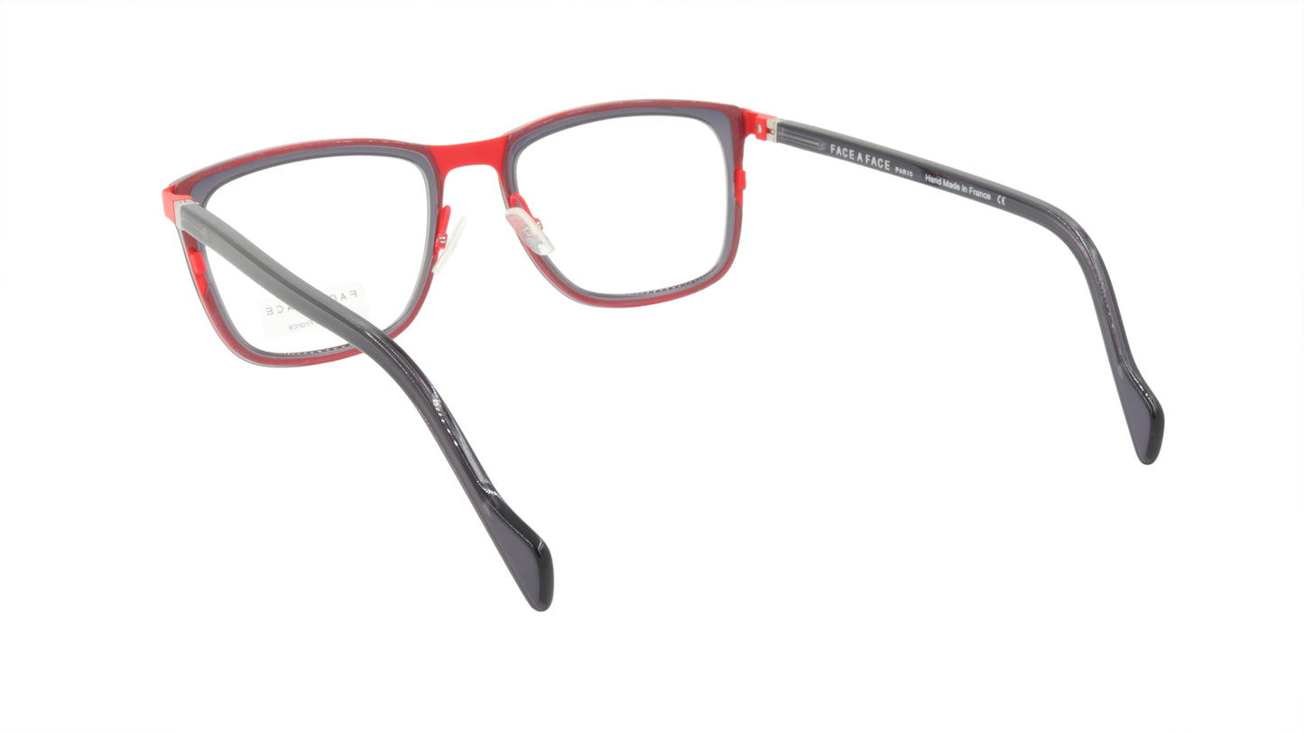 Face A Face Eyeglasses Frame VIGGO 2 Col. 9280 Acetate Metal Marr Red Dark Viole