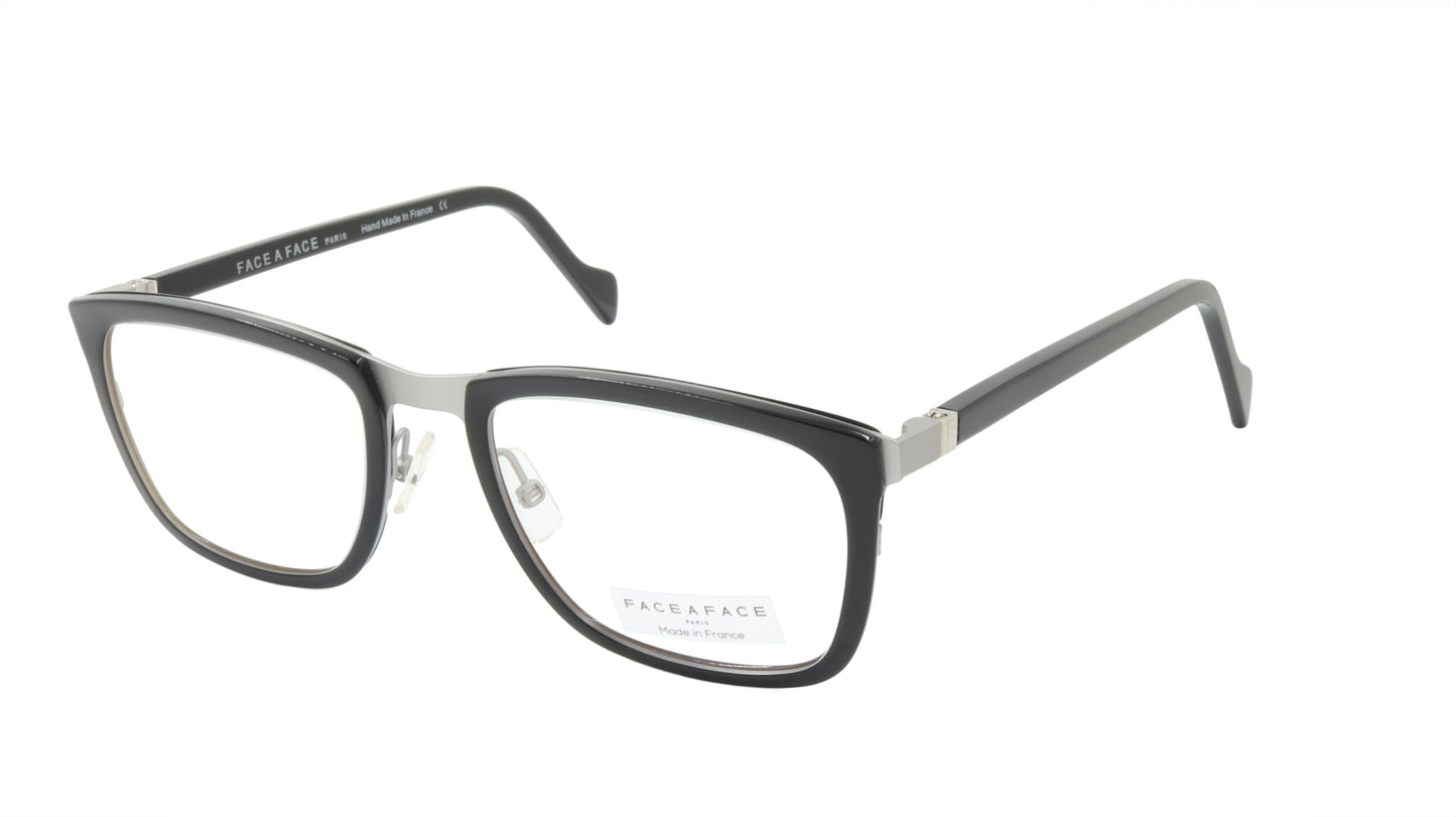 Face A Face Eyeglasses Frame VIGGO 2 Col. 9128 Acetate Metal Aluminum Grey Black