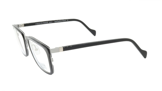 Face A Face Eyeglasses Frame VIGGO 2 Col. 9128 Acetate Metal Aluminum Grey Black