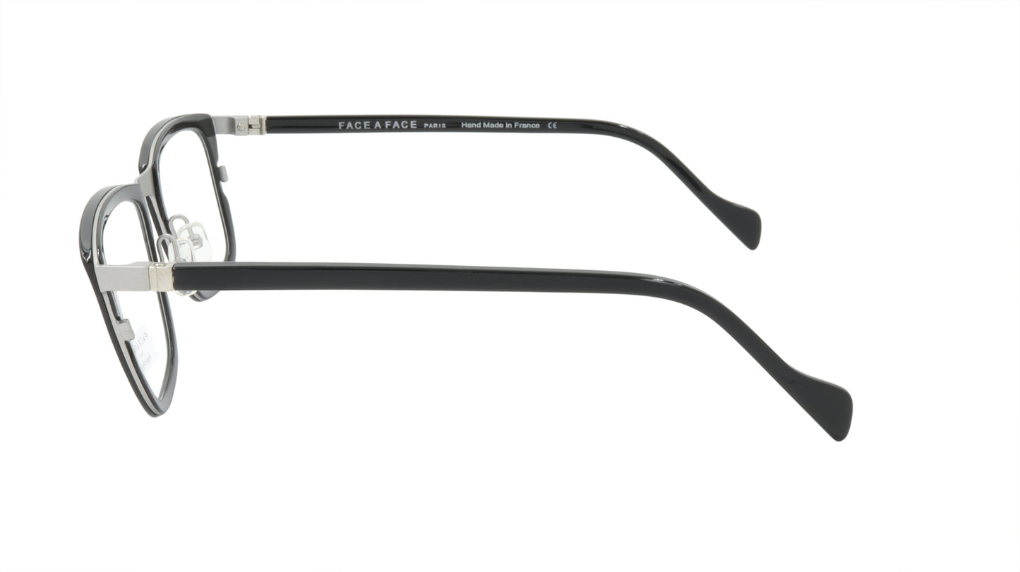 Face A Face Eyeglasses Frame VIGGO 2 Col. 9128 Acetate Metal Aluminum Grey Black