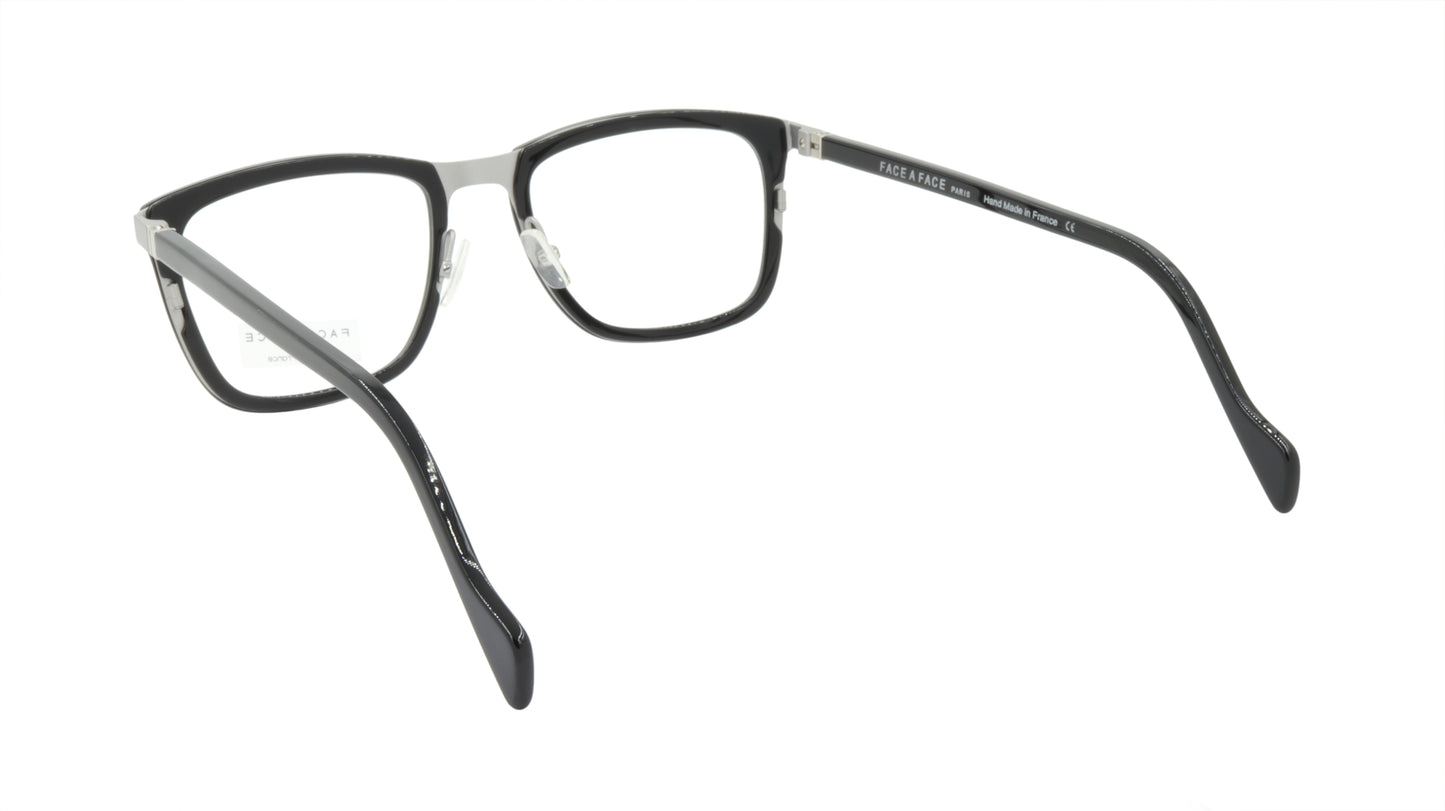 Face A Face Eyeglasses Frame VIGGO 2 Col. 9128 Acetate Metal Aluminum Grey Black