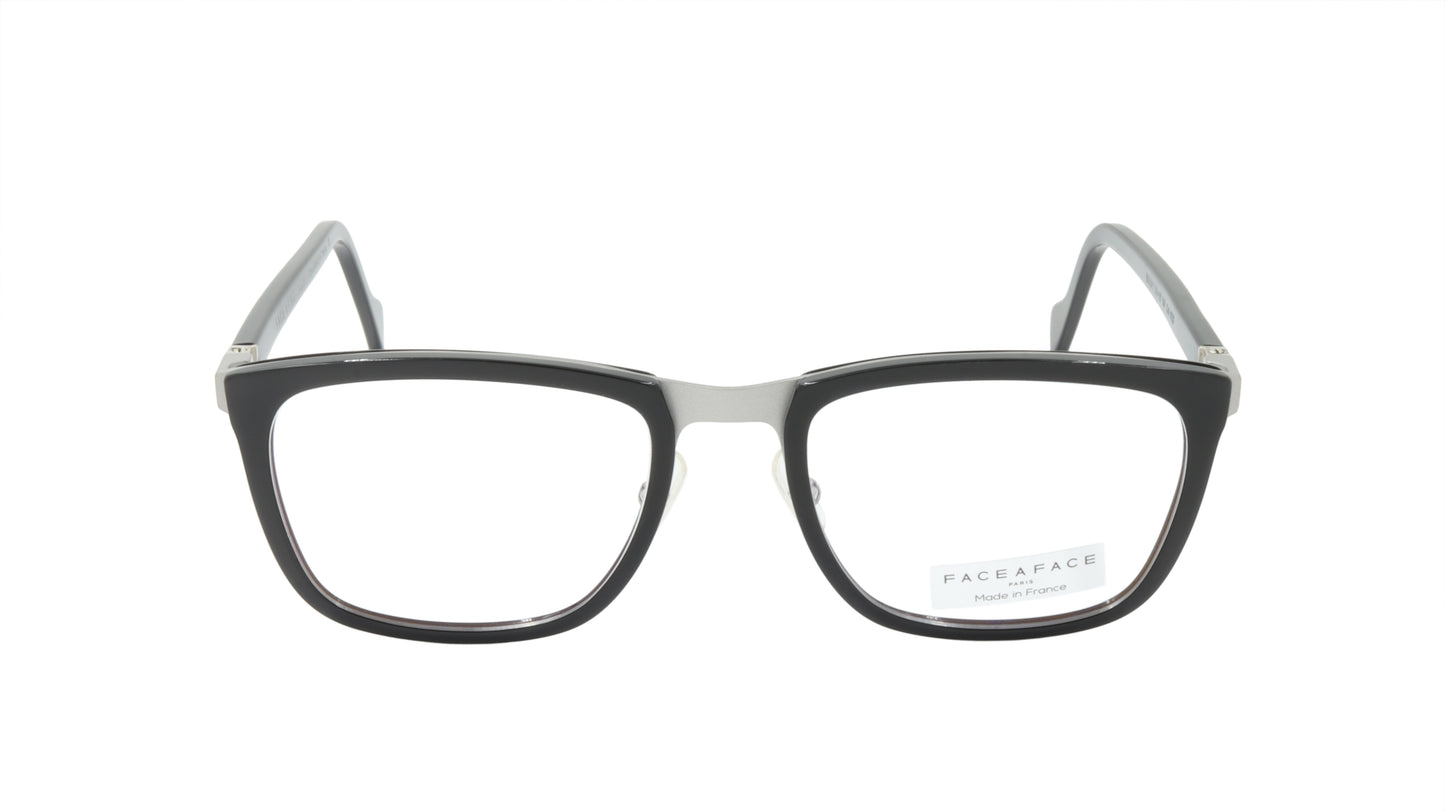 Face A Face Eyeglasses Frame VIGGO 2 Col. 9128 Acetate Metal Aluminum Grey Black