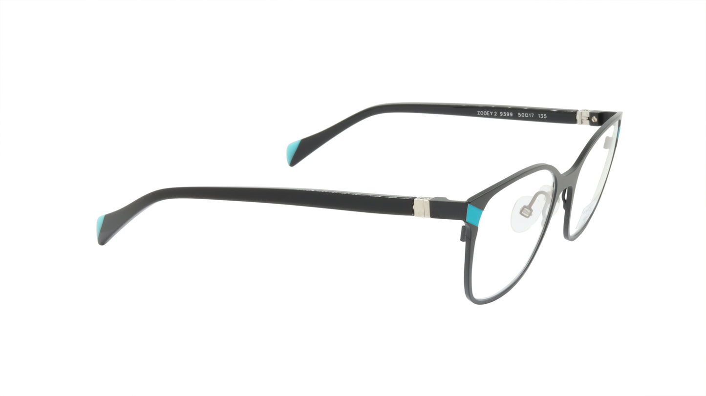 Face A Face Eyeglasses Frame ZOOEY 2 Col. 9399 Acetate Metal Matte Black
