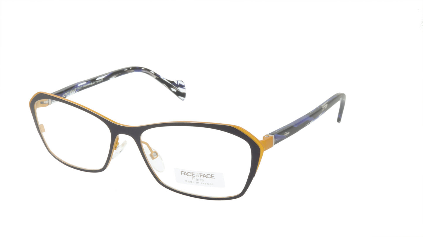 Face A Face Eyeglasses Frame Keira 3 Col. 9345 Acetate Metal Dark Violet