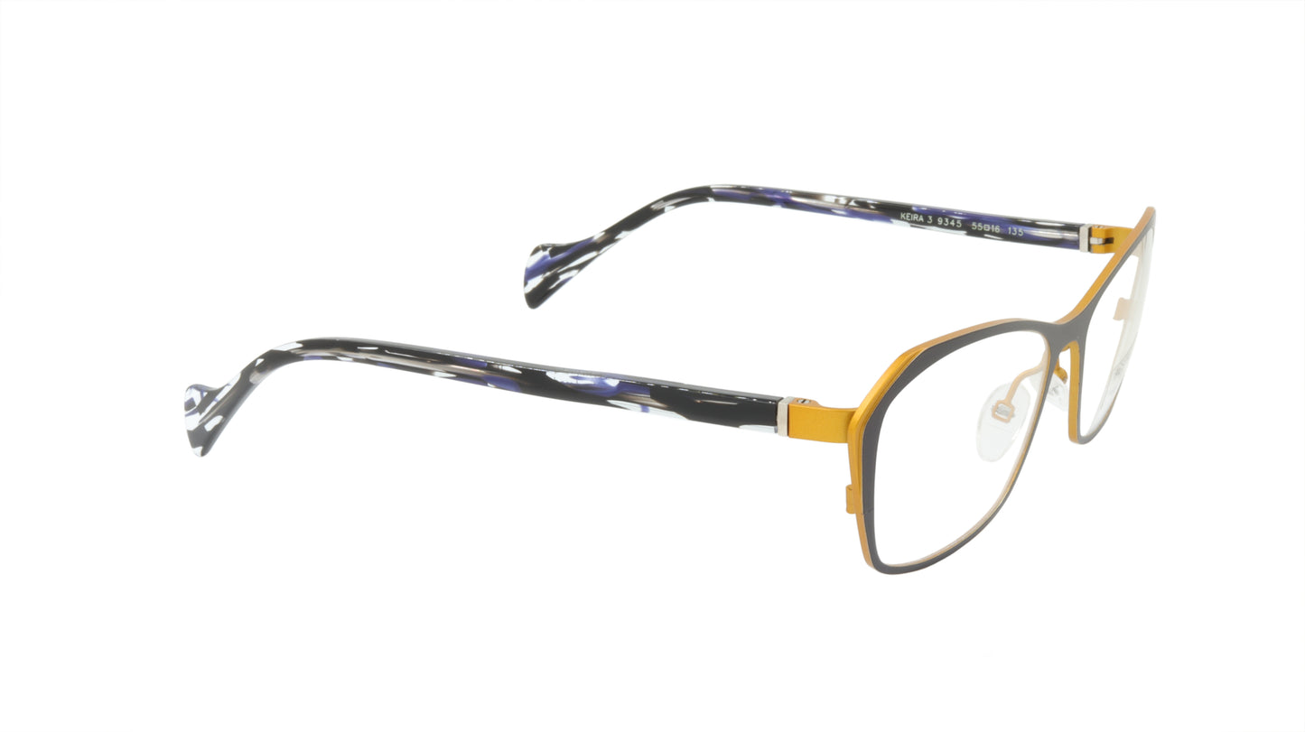 Face A Face Eyeglasses Frame Keira 3 Col. 9345 Acetate Metal Dark Violet