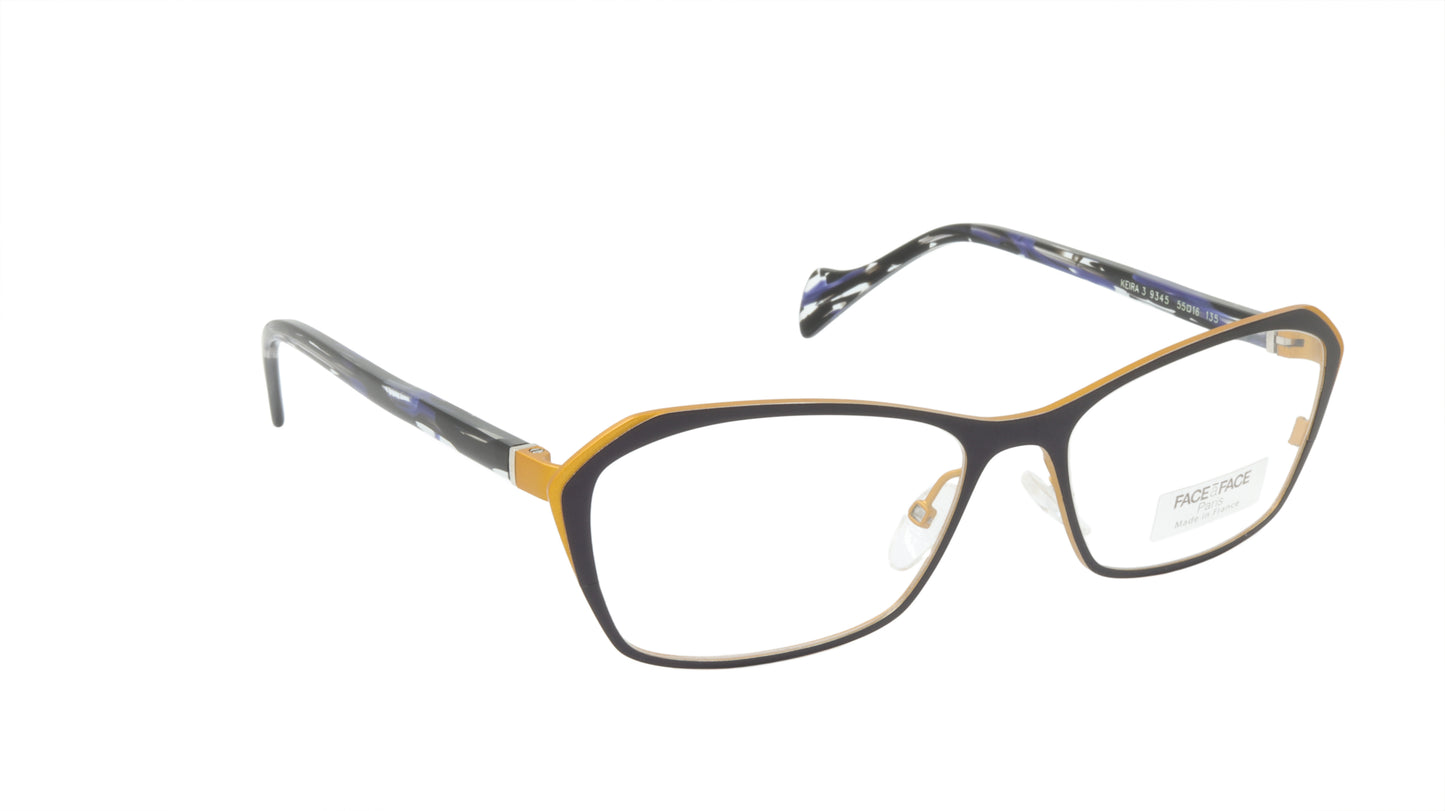 Face A Face Eyeglasses Frame Keira 3 Col. 9345 Acetate Metal Dark Violet