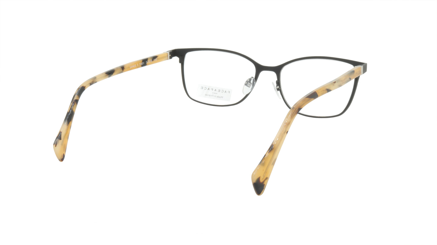Face A Face Eyeglasses Frame SANDS 3 Col. TM01 Acetate Metal Matte Black Satin