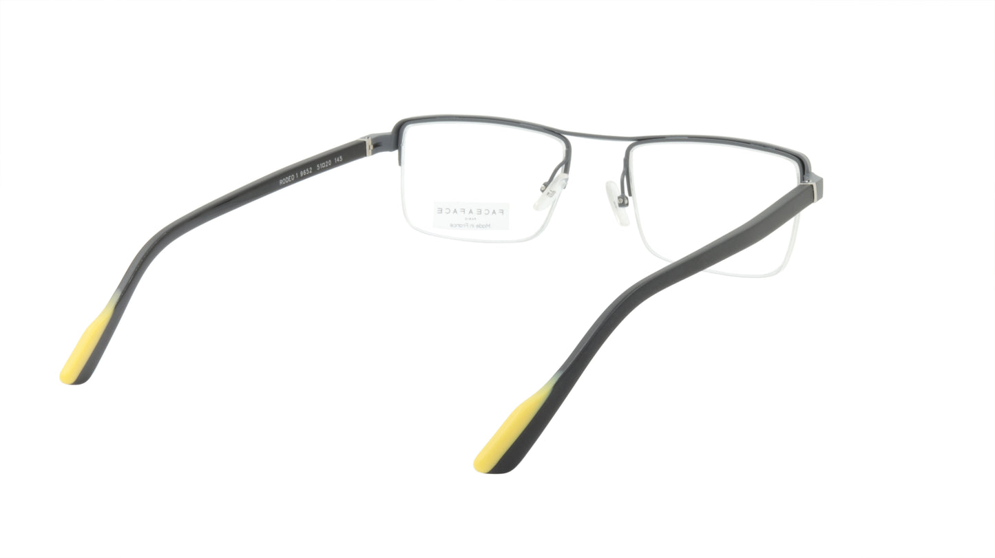 Face A Face Eyeglasses Frame RODEO 1 Col. 9652 Acetate Metal Black Yellow