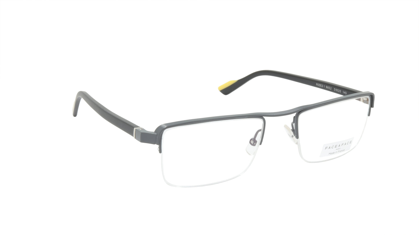 Face A Face Eyeglasses Frame RODEO 1 Col. 9652 Acetate Metal Black Yellow