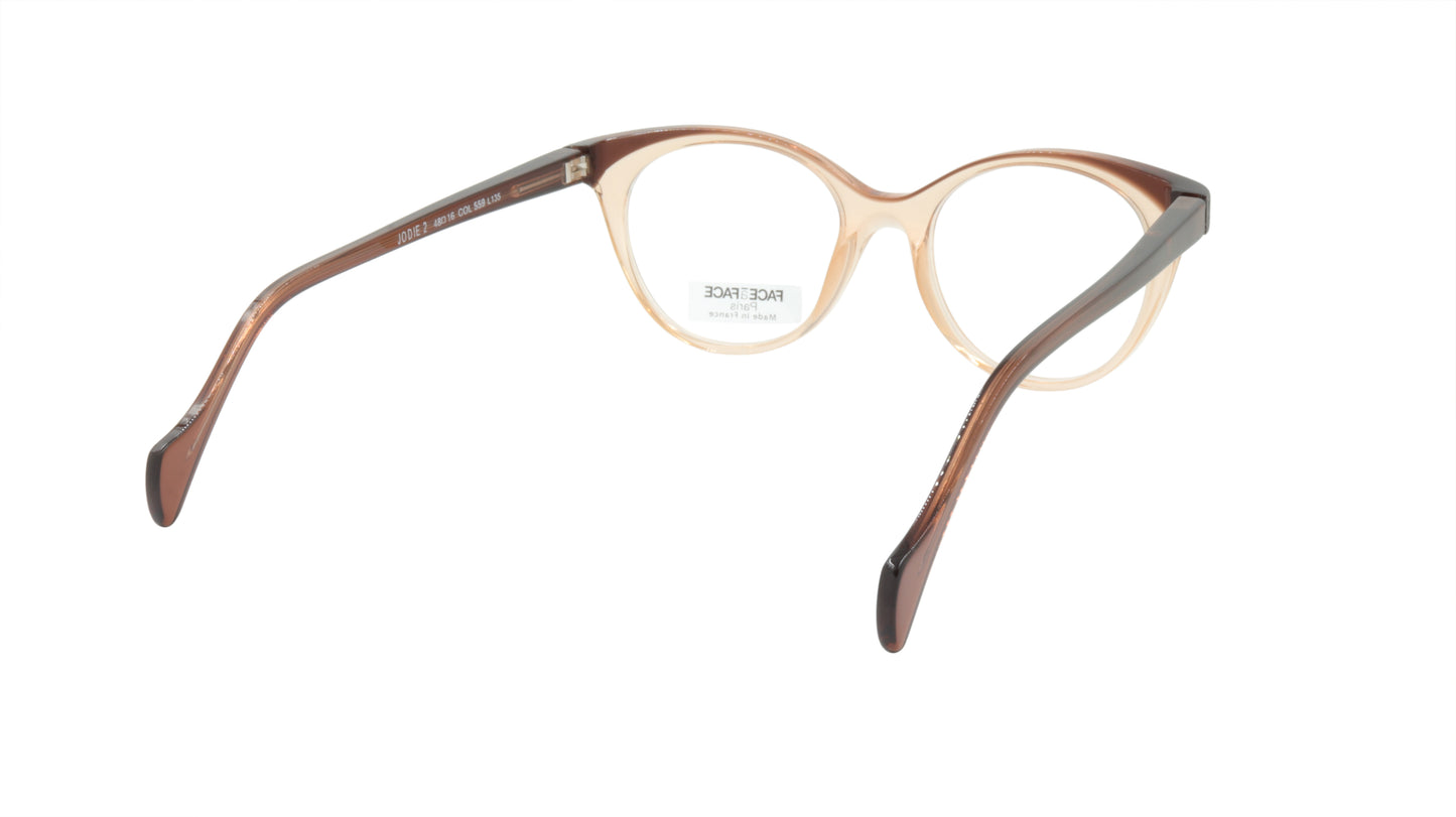 Face A Face Eyeglasses Frame JODIE 2 Col. 559 Acetate Transparent Brown