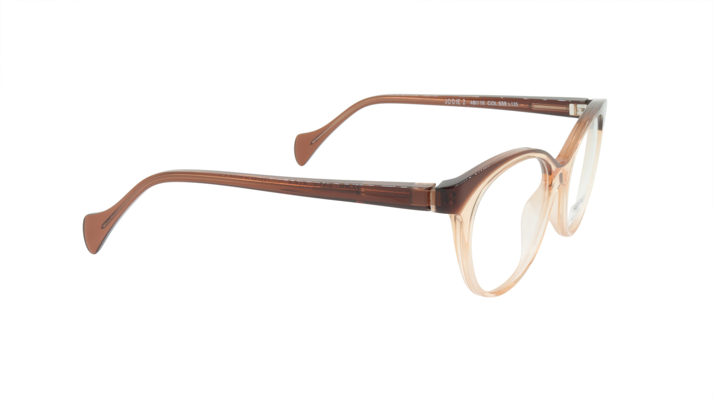 Face A Face Eyeglasses Frame JODIE 2 Col. 559 Acetate Transparent Brown