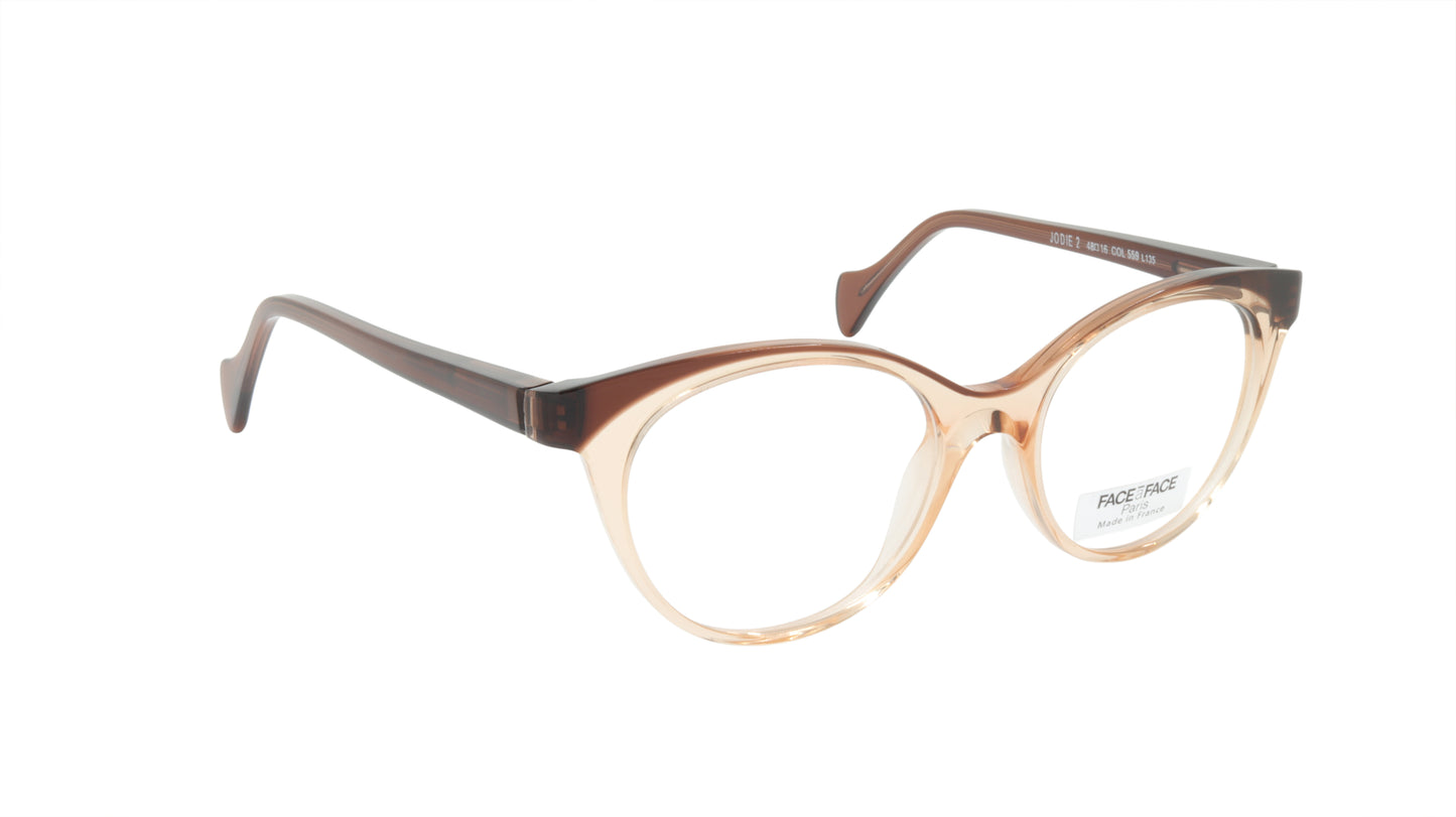 Face A Face Eyeglasses Frame JODIE 2 Col. 559 Acetate Transparent Brown