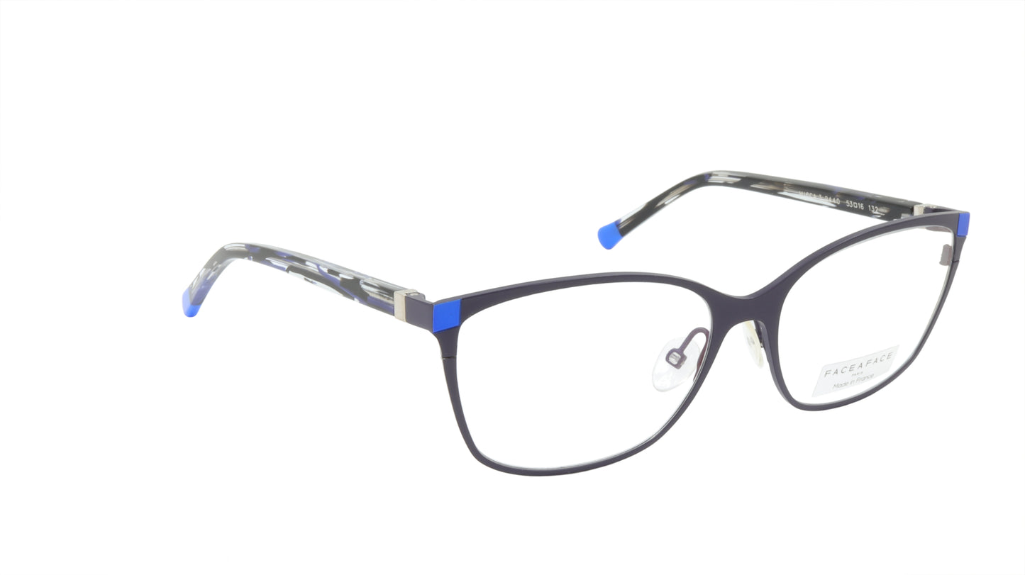 Face A Face Eyeglasses Frame MICCA 3 Col. 9440 Acetate Metal Matte Dark Violet