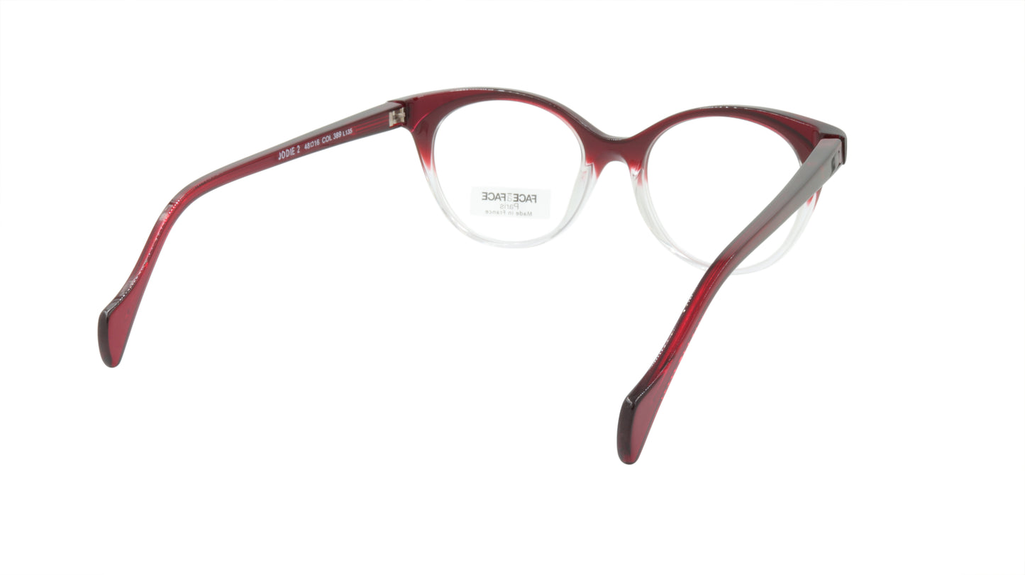 Face A Face Eyeglasses Frame JODIE 2 Col. 389 Acetate Gradient Bordeaux