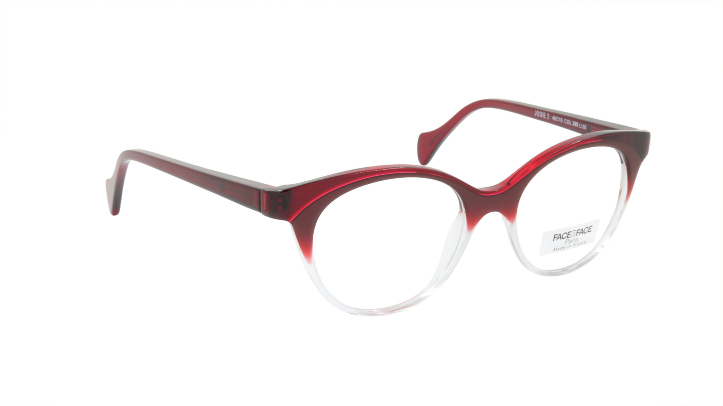 Face A Face Eyeglasses Frame JODIE 2 Col. 389 Acetate Gradient Bordeaux