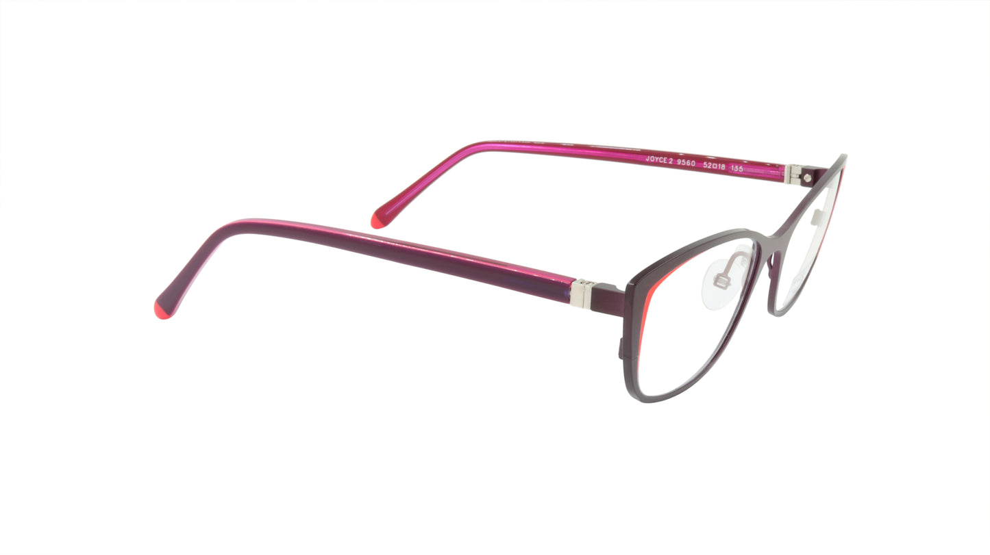 Face A Face Eyeglasses Frame JOYCE 2 Col. 9560 Acetate Velvet Aubergine Violet