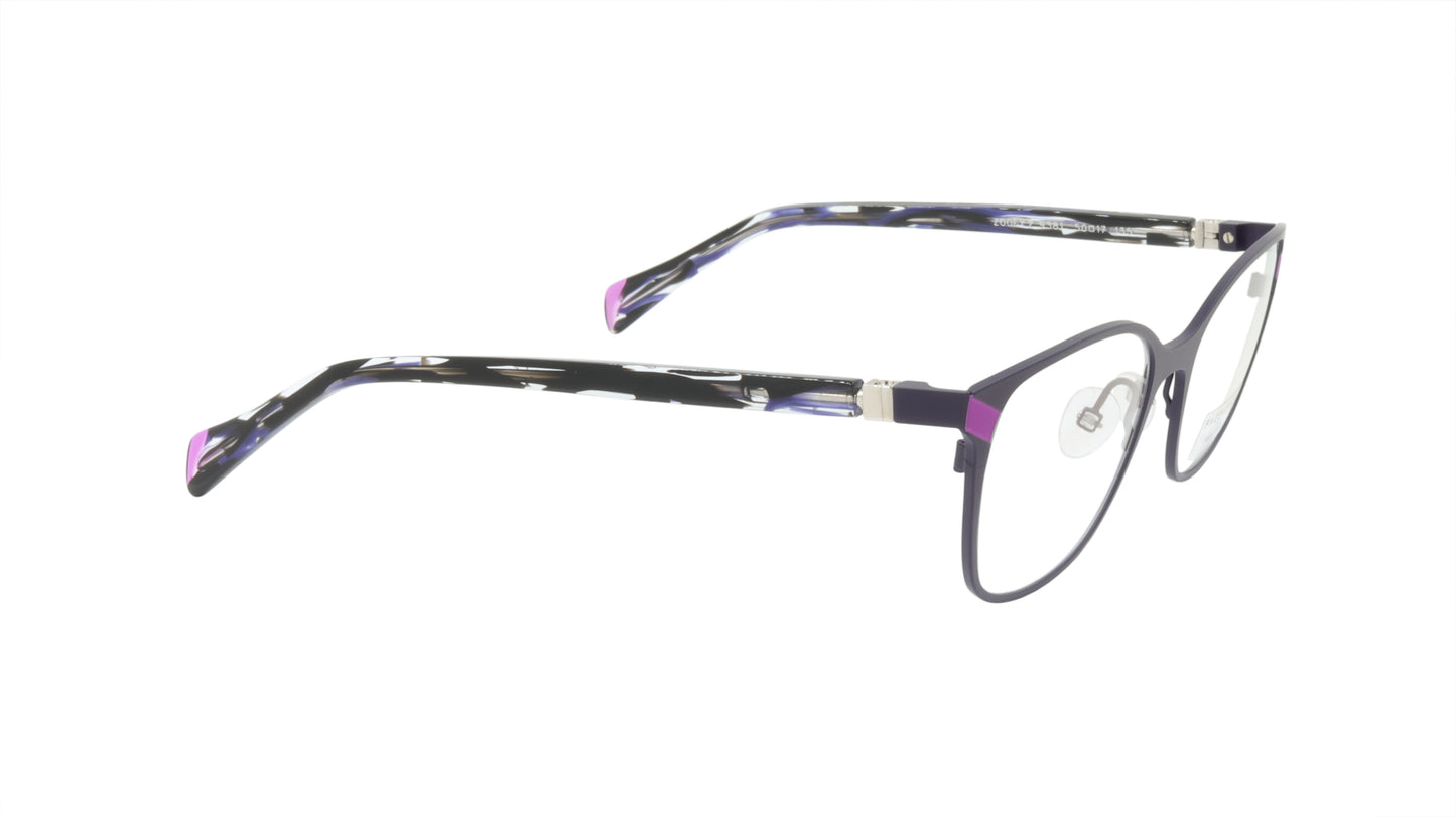 Face A Face Eyeglasses Frame ZOOEY 2 Col. 9381 Acetate Metal Dark Matte Violet