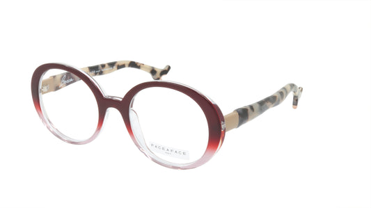 Face A Face Eyeglasses Frame BOCCA LOVA 3 Col. 449 Acetate Burgundy Crystal Camo