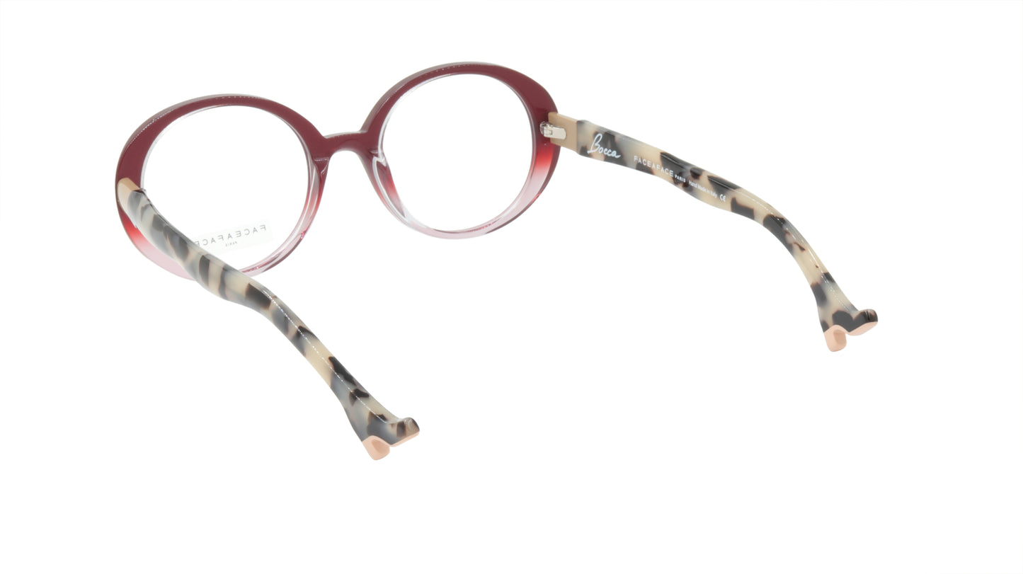 Face A Face Eyeglasses Frame BOCCA LOVA 3 Col. 449 Acetate Burgundy Crystal Camo