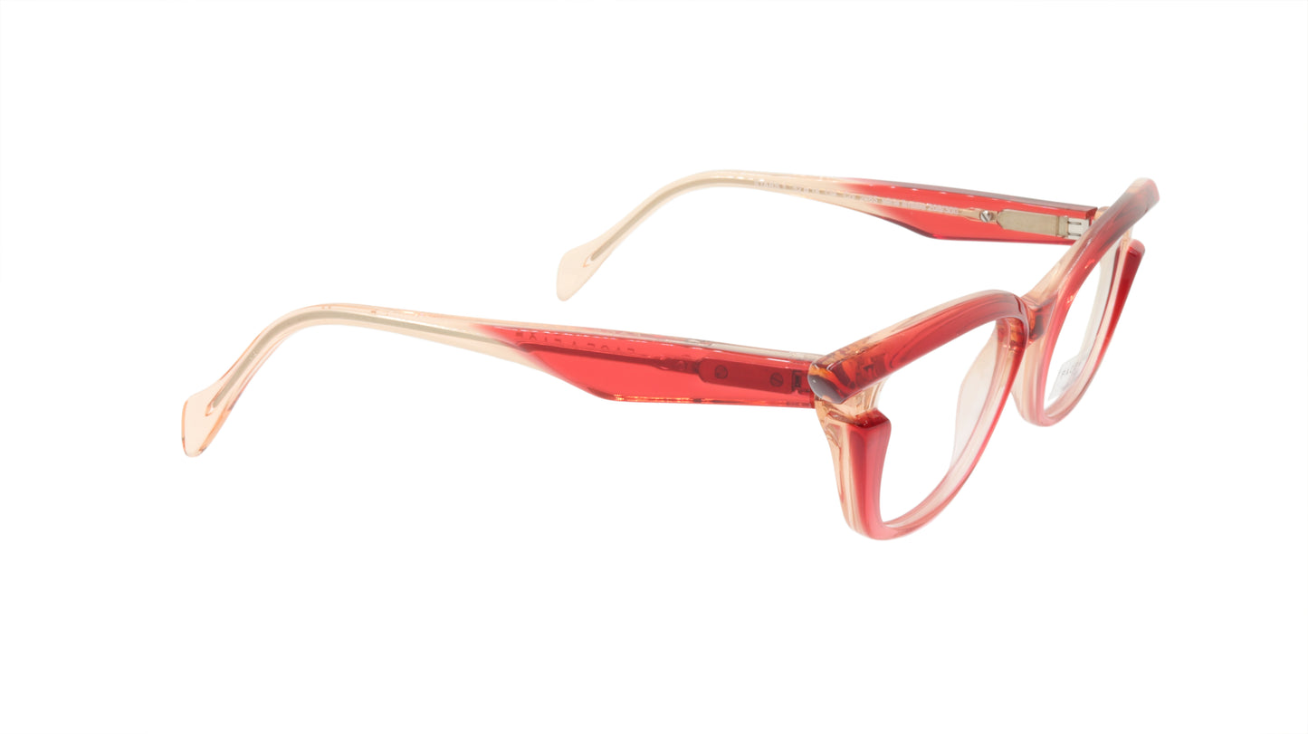 Face A Face Eyeglasses Frame STARS 1 Col. 2465 Acetate Transparent Raspberry