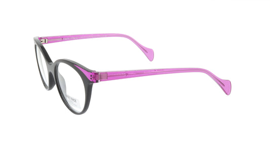 Face A Face Eyeglasses Frame JODIE 2 Col. 100 Acetate Matte Black Electric Viole