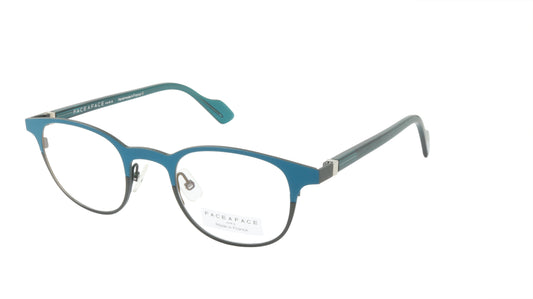 Face A Face Eyeglasses Frame HARRY 2 Col. 9446 Acetate Metal Duck Blue Dark Gree