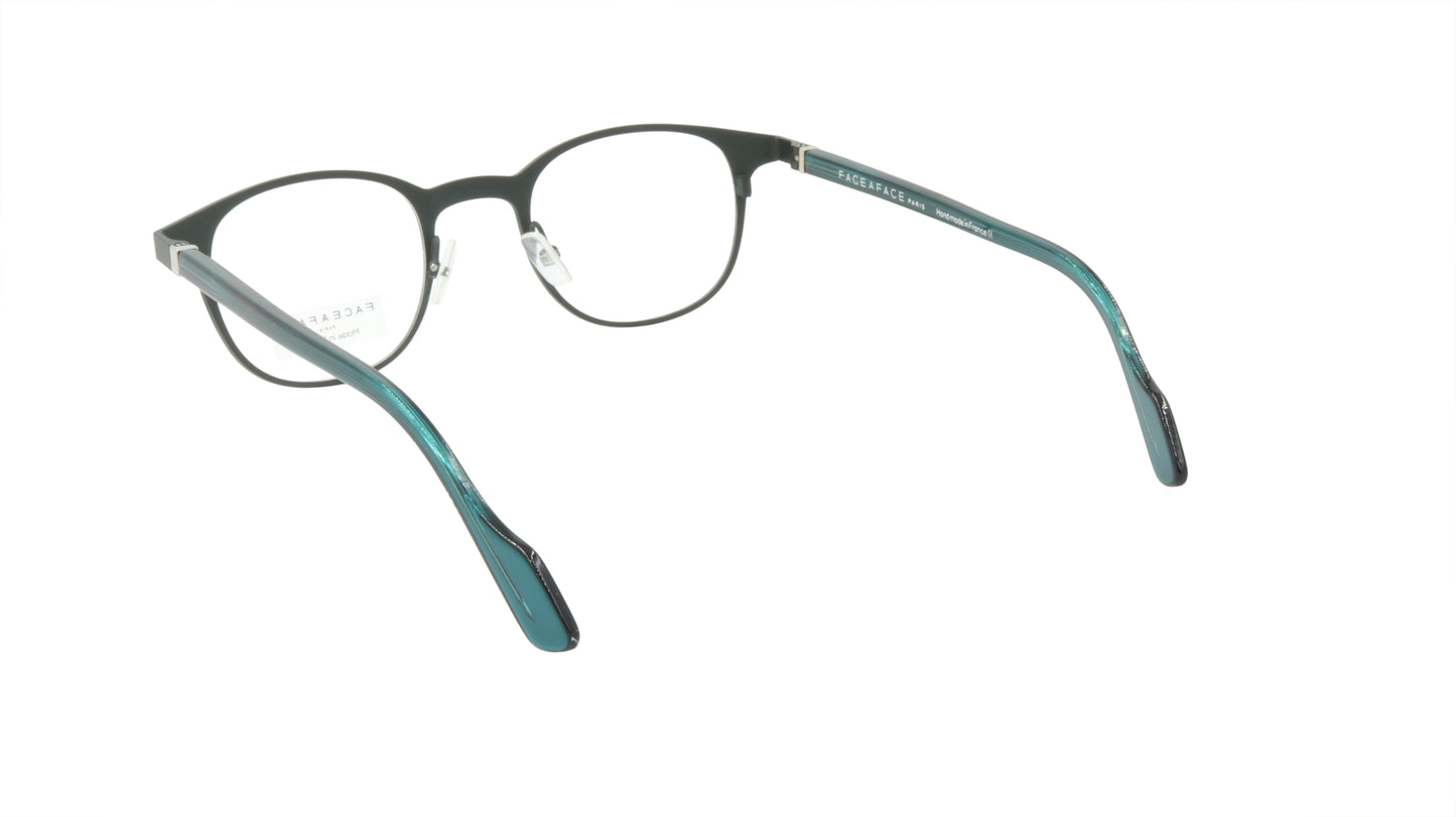 Face A Face Eyeglasses Frame HARRY 2 Col. 9446 Acetate Metal Duck Blue Dark Gree